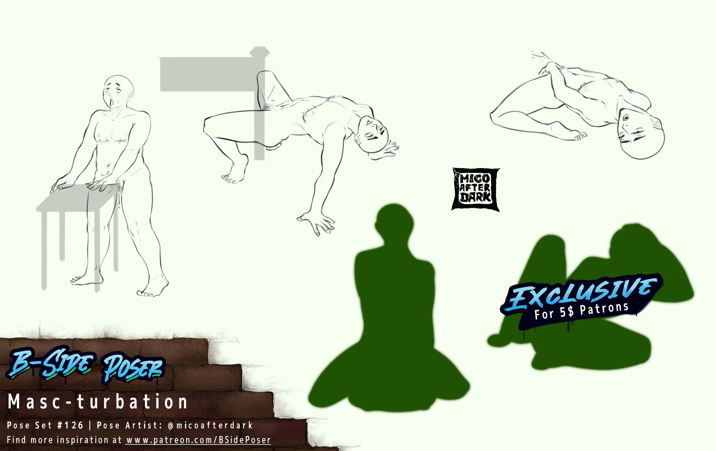 Pose Set 126 – Masc-turbation