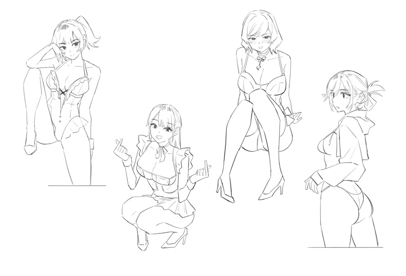 Pose Set 107 – Japanese Lingerie