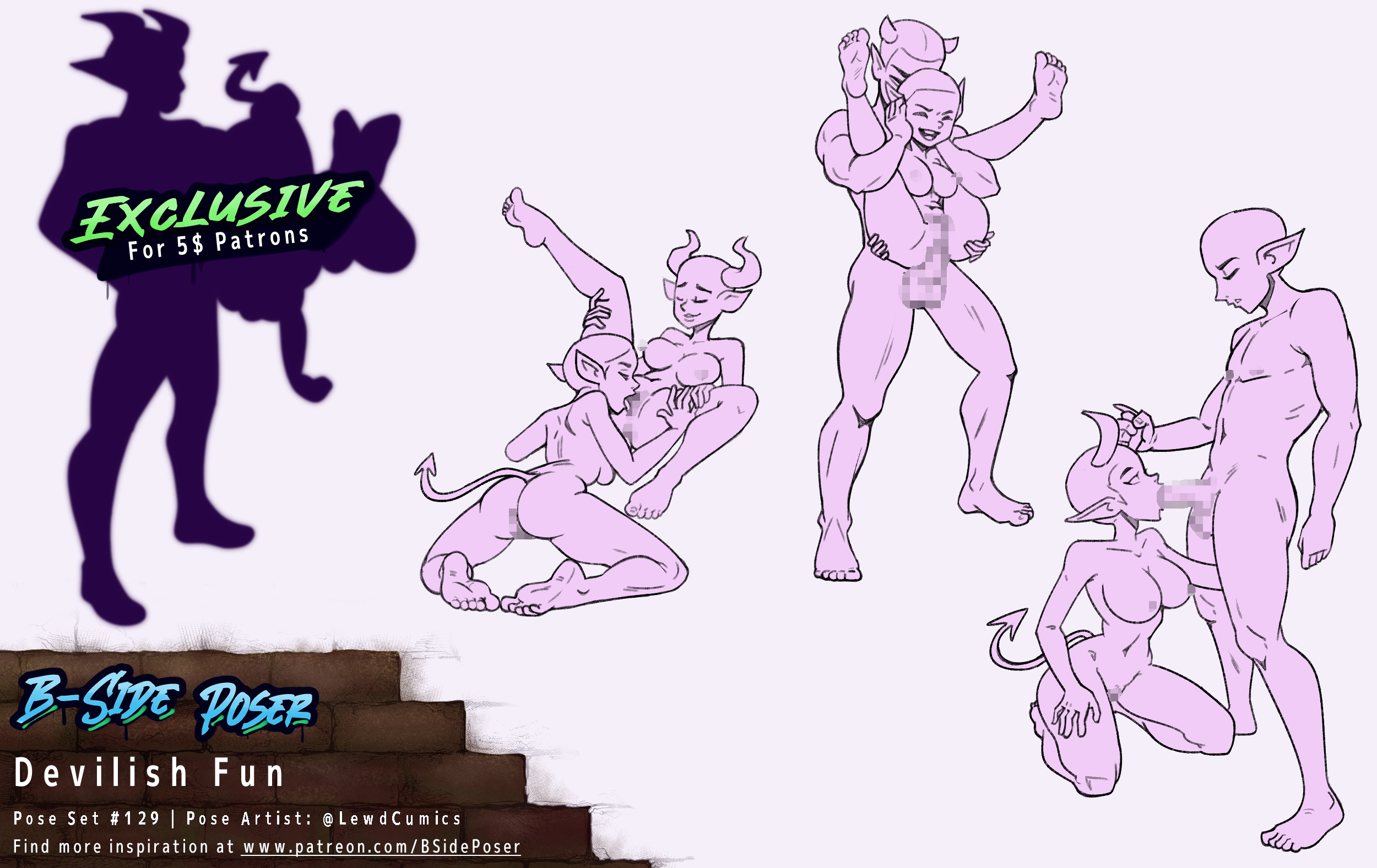 Pose Set 129 – Devilish Fun